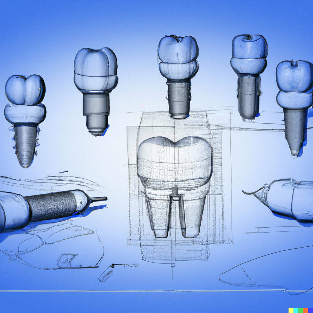 Basal implant illustration showing cortical bone anchorage